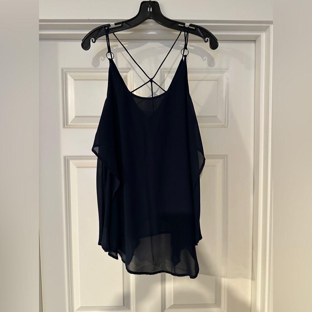 Doe & Rae navy blue strappy tank, new with tags